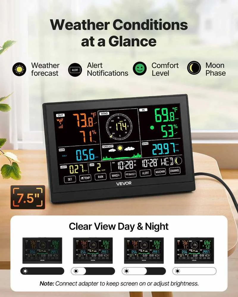 VEVOR 7-i-1 Wi-Fi oro stotis su app