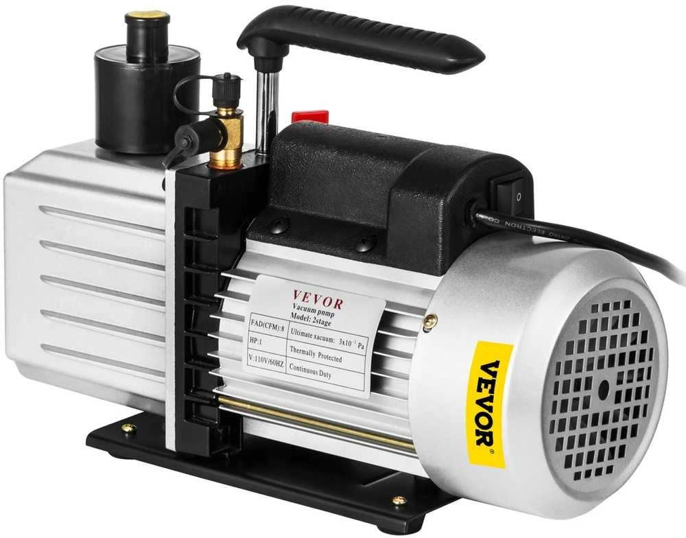 8 CFM vakuuminis siurblys, dviejų pakopų rotacinė mentė, 1 AG oro kondicionavimo siurblys