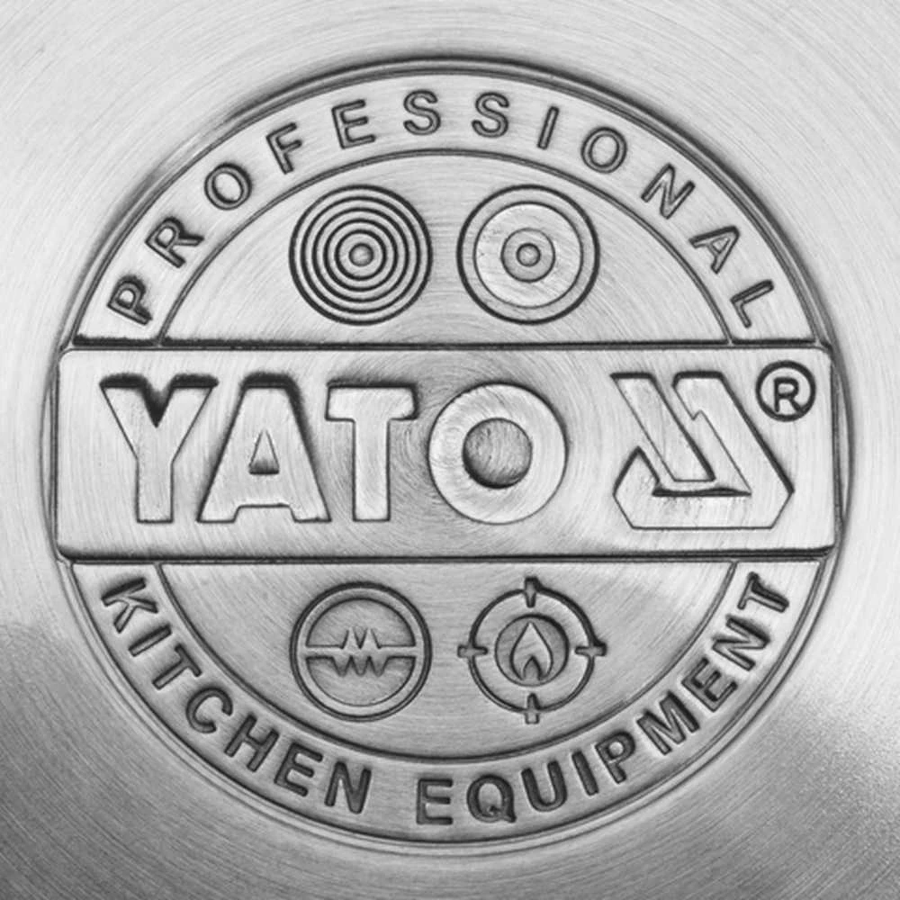 8 L nerūdijančio plieno žemas puodas su dangčiu, 28 cm, profesionalioms virtuvėms