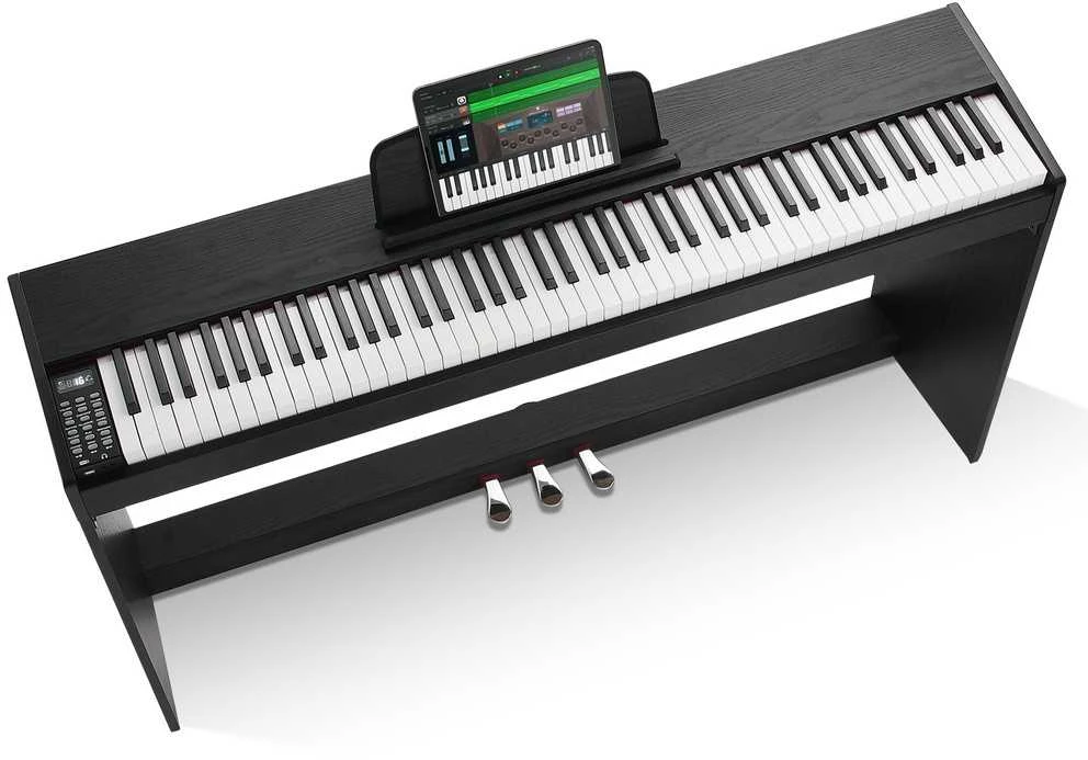 88 klavišų pilnai svertinis skaitmeninis pianinas, dviguba klaviatūra, nešiojamas elektrinis pianinas pradedantiesiems, profesionaliam scenos pasirodymui