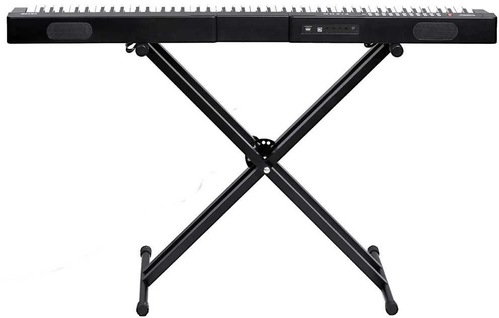 88 Klavišų Skaitmeninis Pianinas, Elektrinis Klaviatūra su Stovu Pradedantiesiems, Nešiojamas Pianinas su Ausinėmis, 1000 Tonų ir Ritmų, Pilno Dydžio Skaitmeninis Fortepijonas,