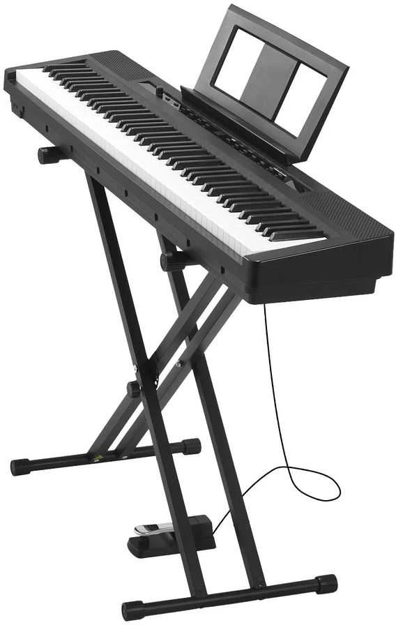 88 klavišų svertinis skaitmeninis pianinas, elektrinė klaviatūra su stovu ir pedalu, pianinas pradedantiesiems, nešiojamas pianinas namų naudojimui