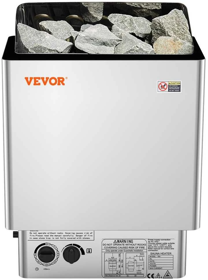 8kW elektrinis pirties šildytuvas, namų SPA, nerūdijantis plienas, įmontuotas valdymas, 8-12 m³ pirties šildytuvas, vidaus pirties šildytuvas