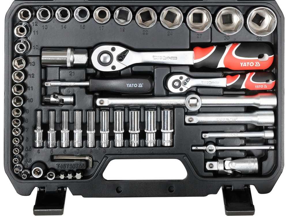 Yato Toya Sa Poland Įrankių rinkinys | 6.3 mm (1/4") + 12.5 mm (1/2") | 93 vnt. (YT-38784)