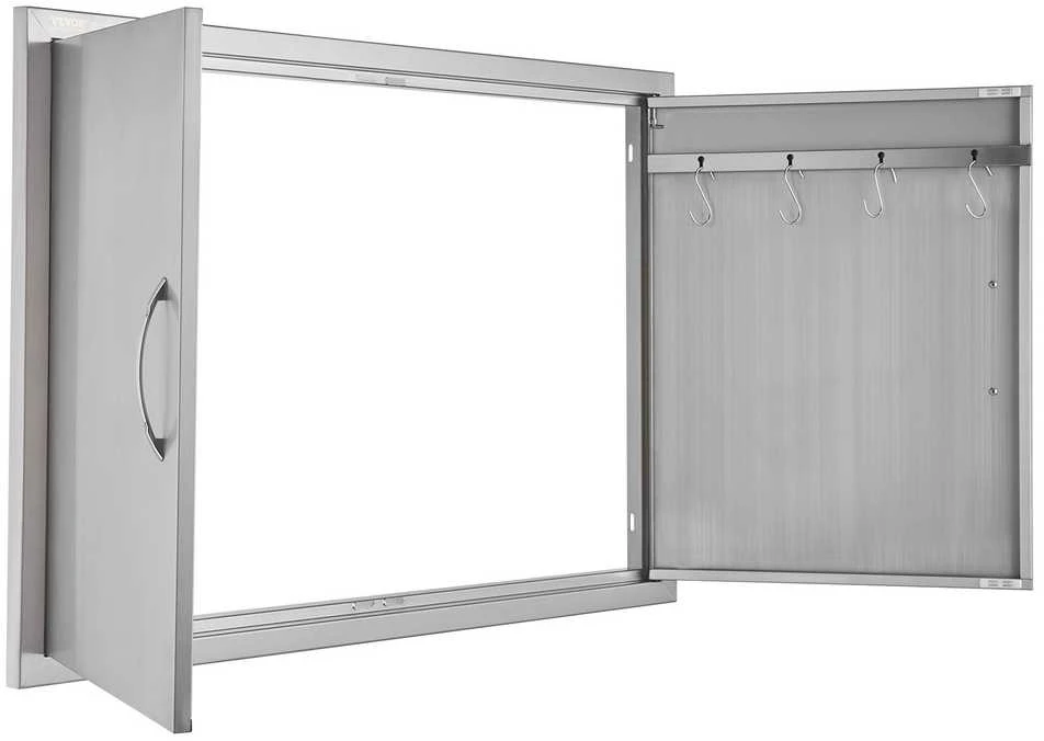 VEVOR 990x660 mm lauko virtuvės durys iš nerūdijančio plieno