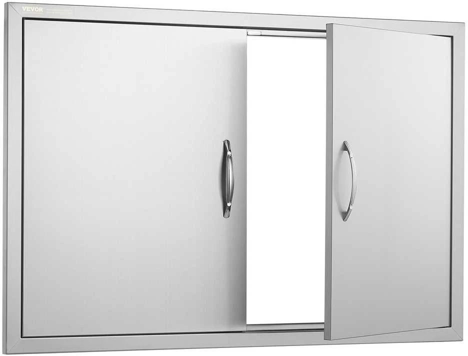 VEVOR 990x660 mm lauko virtuvės durys iš nerūdijančio plieno