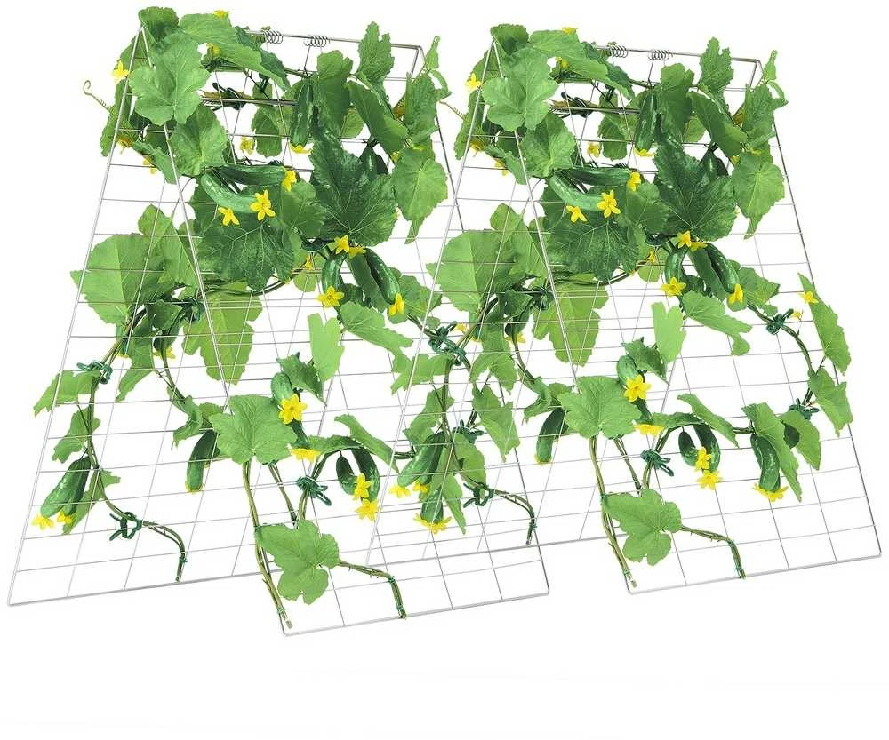 Agurkų atrama vijokliniams augalams, sulankstoma metalinė sodo atrama, 90 x 140 cm A formos atrama, daržovių atrama