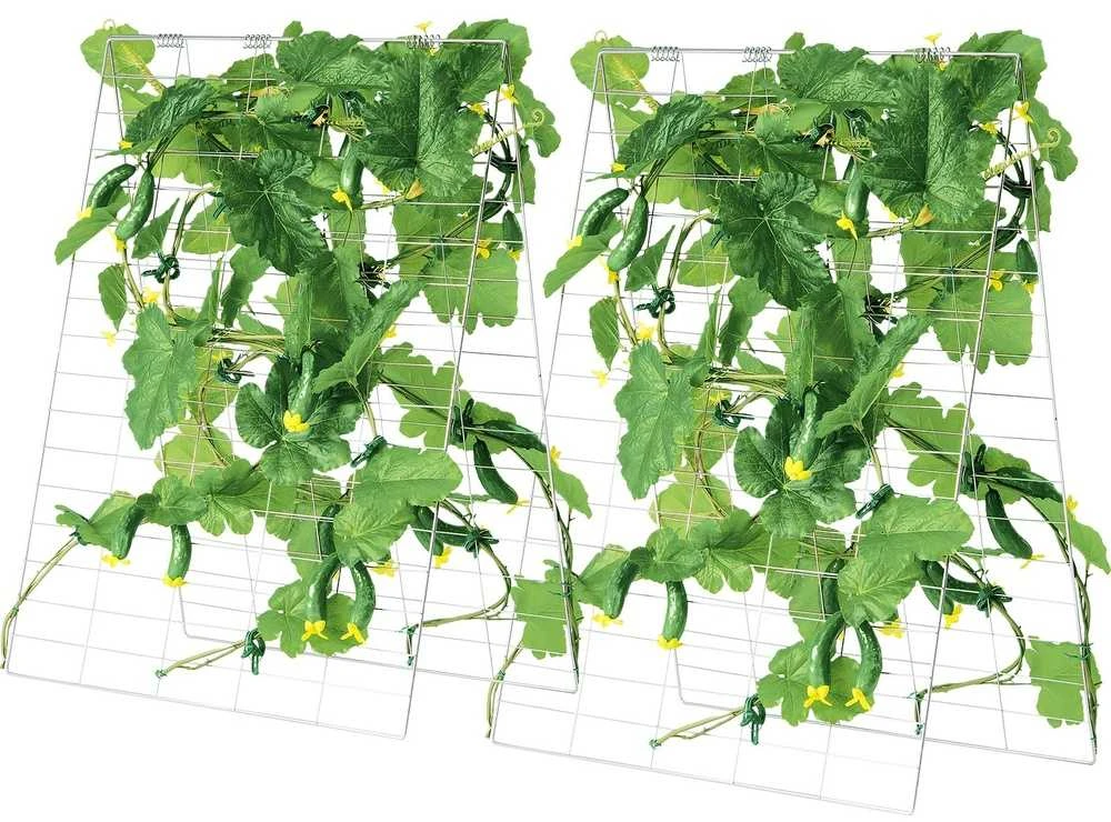 Agurkų atrama vijokliniams augalams, sulankstoma metalinė sodo atrama, 90 x 140 cm A formos atrama, daržovių atrama