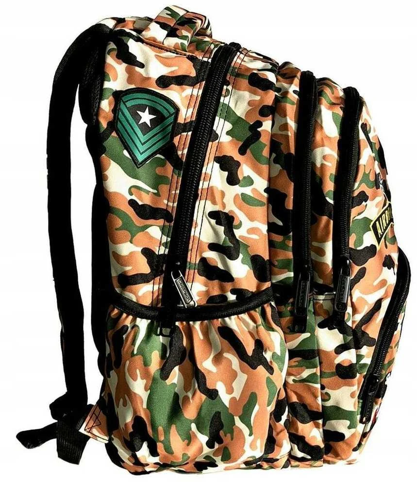 Airborne Mokyklinė kuprinė, 30 L, ruda/žalia