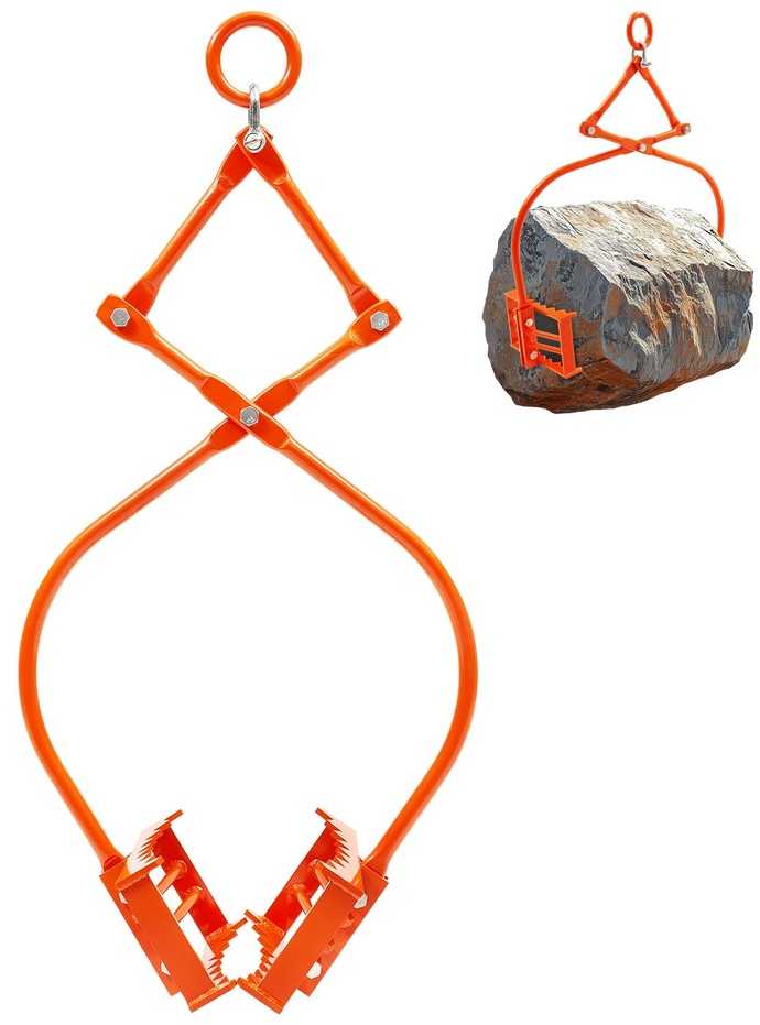 Akmens žnyplės 60.96 cm, erelio griebtuvu, tvirtos, plieninės, rąstų griebtuvas, medienos keltuvas