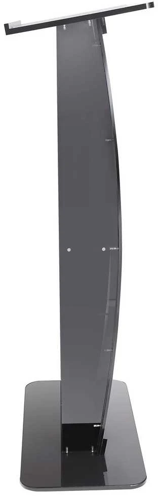 Akrilinis podiumas 119.8 cm, su plačia lentyna ir saugykla, stovas bažnyčiai, biurui, mokyklai, juodas pamokslininko stalas, skaitymo pakyla, prezentacijų stovas