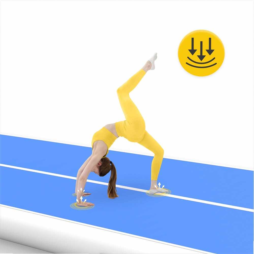Akrobatikos takelis, Gimnastikos kilimėlis, Pripučiamas takelis, 12 m ilgio, treniruotėms ir fitnesui