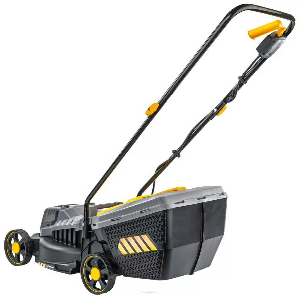 Akumuliatorinė vejapjovė, 20 V, 320 mm pjovimo plotis, su 2x 4 Ah akumuliatoriais, sodo priežiūrai, lengva naudoti