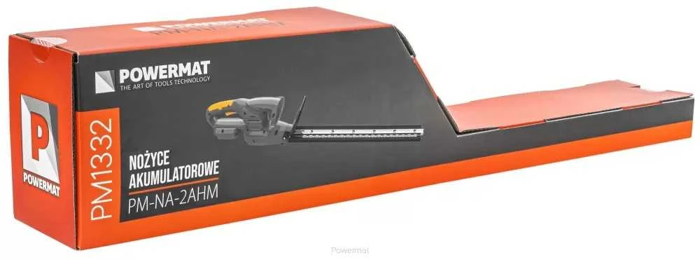 Powermat Akumuliatorinės gyvatvorių žirklės, 21V maitinamos akumuliatoriumi, 450mm ašmenų ilgis, su 2x 2Ah akumuliatoriais, sodo priežiūrai, krūmų formavimui ir topiarui