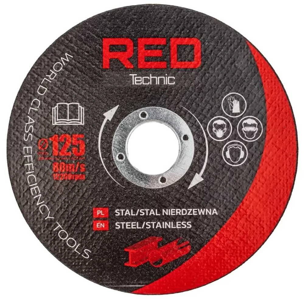 Red Technic Akumuliatorinis kampinis šlifuoklis Raudona Technic RTSZK0140, 21V Li-ion 125mm