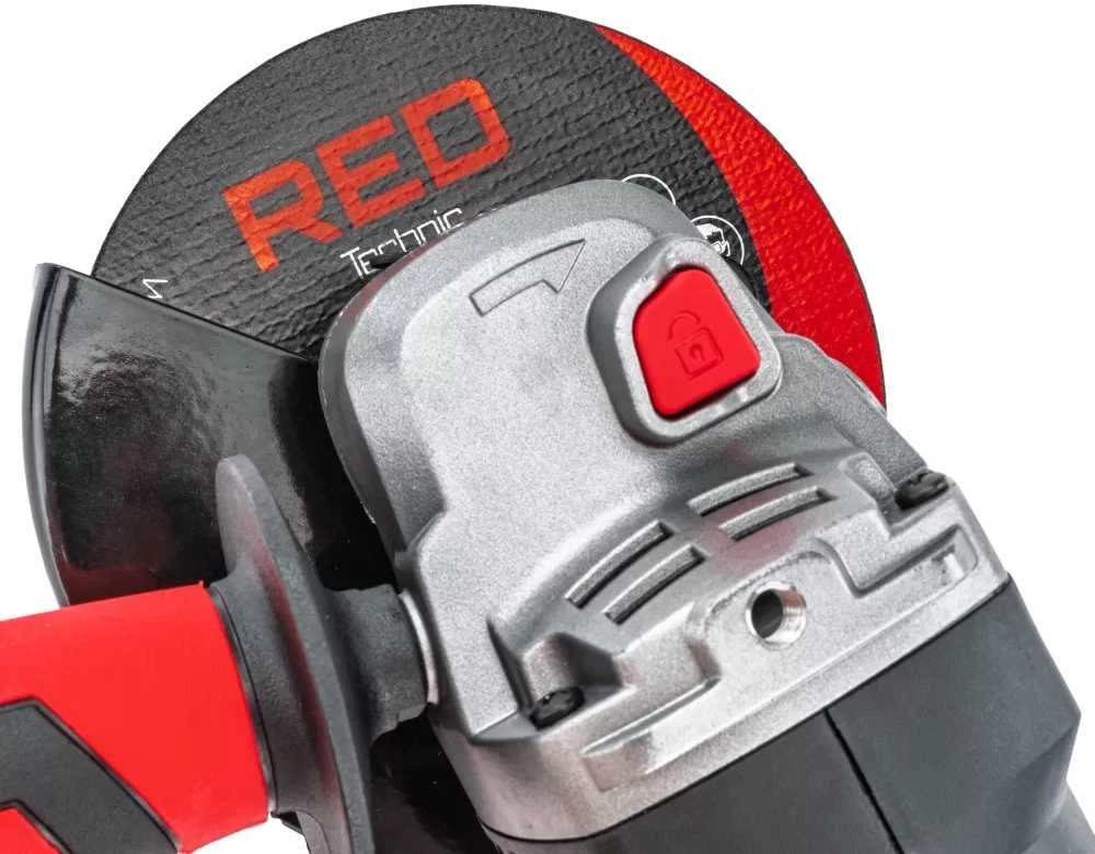 Red Technic Akumuliatorinis kampinis šlifuoklis Raudona Technic RTSZK0140, 21V Li-ion 125mm