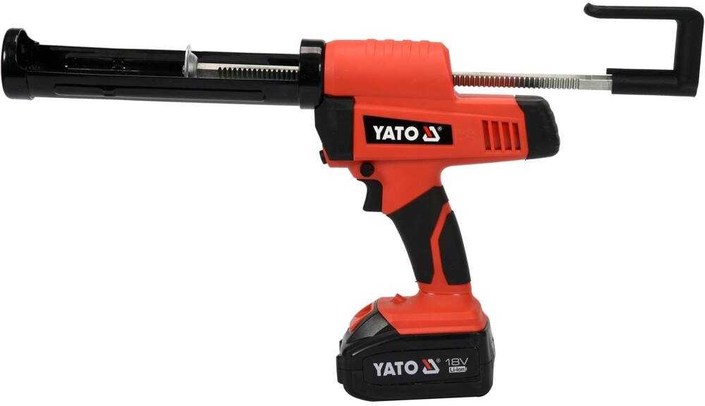 YATO pistoletas SILIKONIUI IR KLIJAI 18V + AKU.