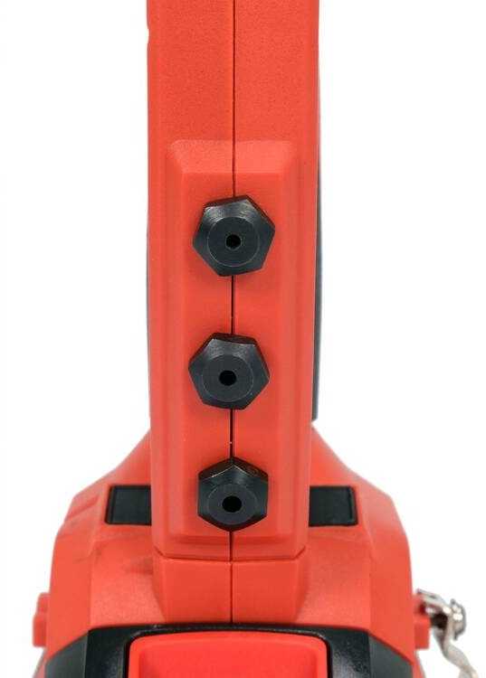 Akumuliatorinis kniediklis 18V kniedėms 2.4-5.0 mm, su 3 Ah akumuliatoriumi, plieno konstrukcijoms, aliuminio kniedžių kniediklis, akumuliatorinis kniediklis