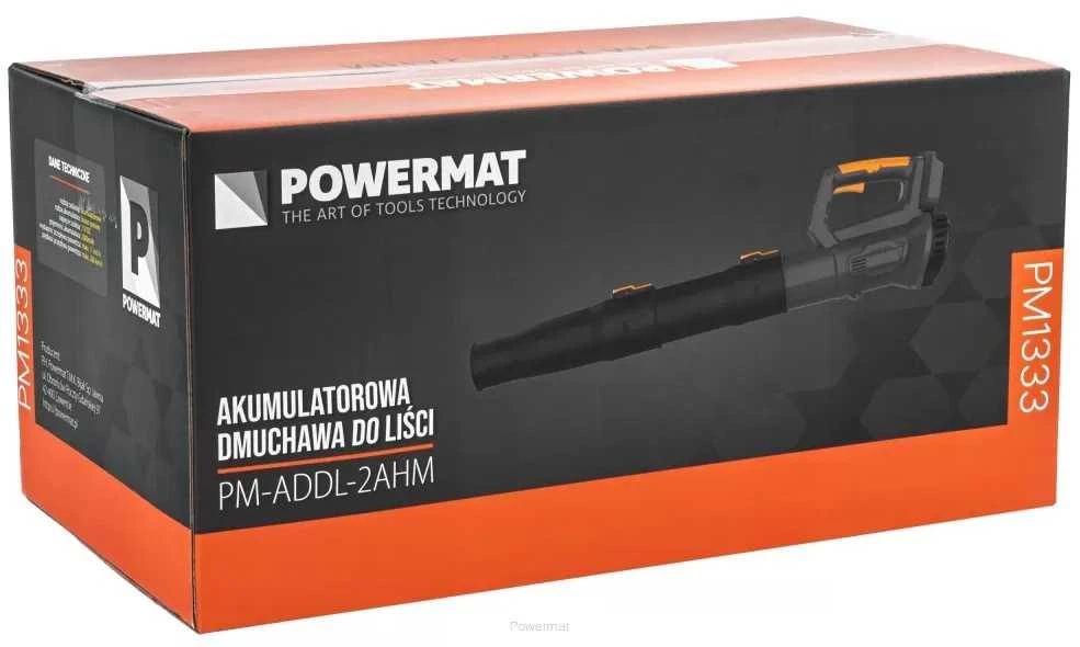 Powermat Akumuliatorinis lapų pūstuvas, 21 V, 260 km/h oro srautas, su 2 x 2 Ah ličio jonų baterijomis, sodo valymui, greitam šiukšlių pašalinimui