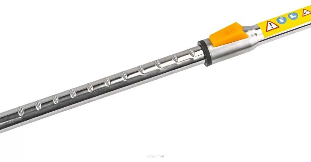 Powermat Akumuliatorinis žolės trimeris, 21V, su 2x 4Ah baterijomis, ratais, reguliuojamu ilgiu, sodo kraštų ir vejos pjovimui