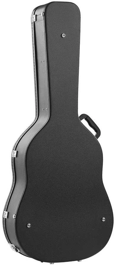 Akustikos gitaros dėklas 39-41 colių, neperšlampamas, juodas, kriaušės formos, gitaros dėklas kietas