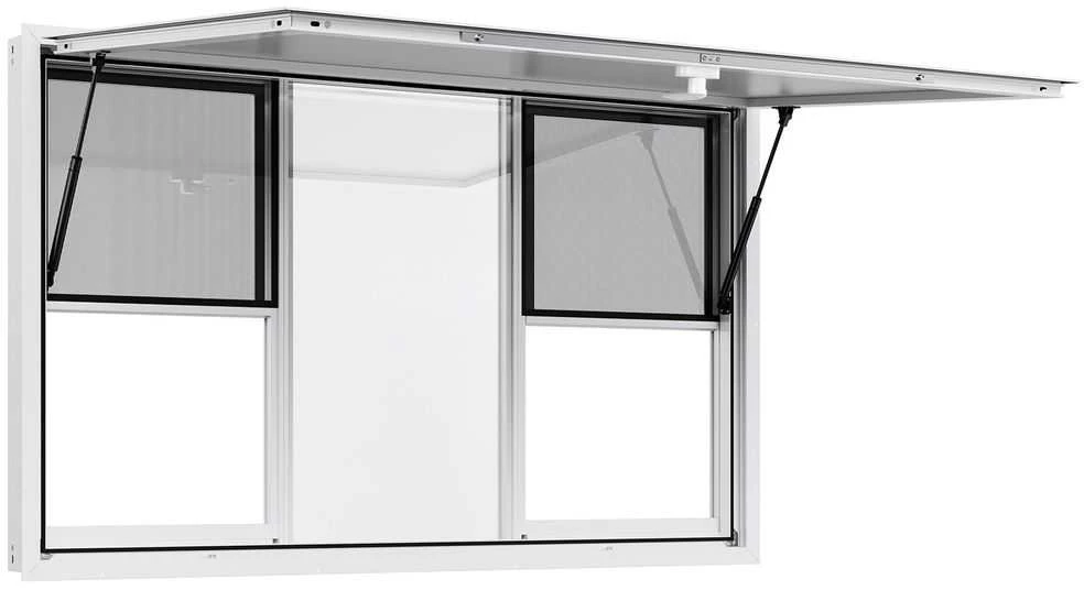 Aliuminio aptarnavimo langas, prekybos langas, maisto sunkvežimio aptarnavimo langas, 152x92 cm aliuminio lydinio langas, stumdomas langas su tentu