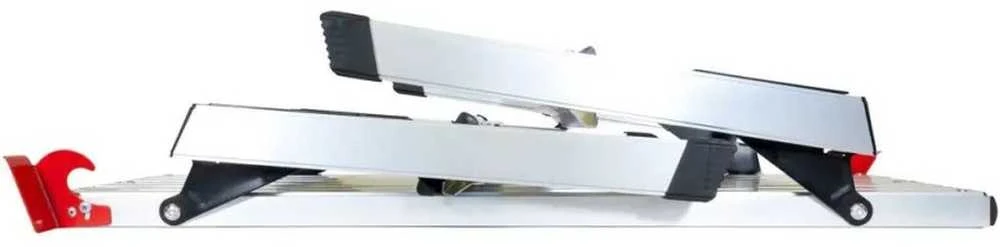 Aliuminio darbo platforma, sulankstoma pakopa, lengvas pastoliai namams ir statybai, 150 kg talpa, neslystanti darbo platforma