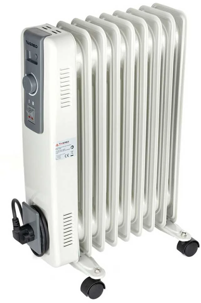 Alyvinis radiatorius, 9 sekcijų, 2000W, nešiojamas elektrinis šildytuvas, namų biuro šildytuvas, energiją taupantis šildymas