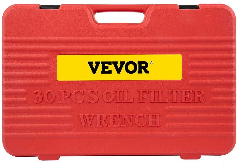 Alyvos filtro raktų rinkinys, 30 vnt., plieno, 3/8", žemo profilio, dangteliai, veržliarakčiai