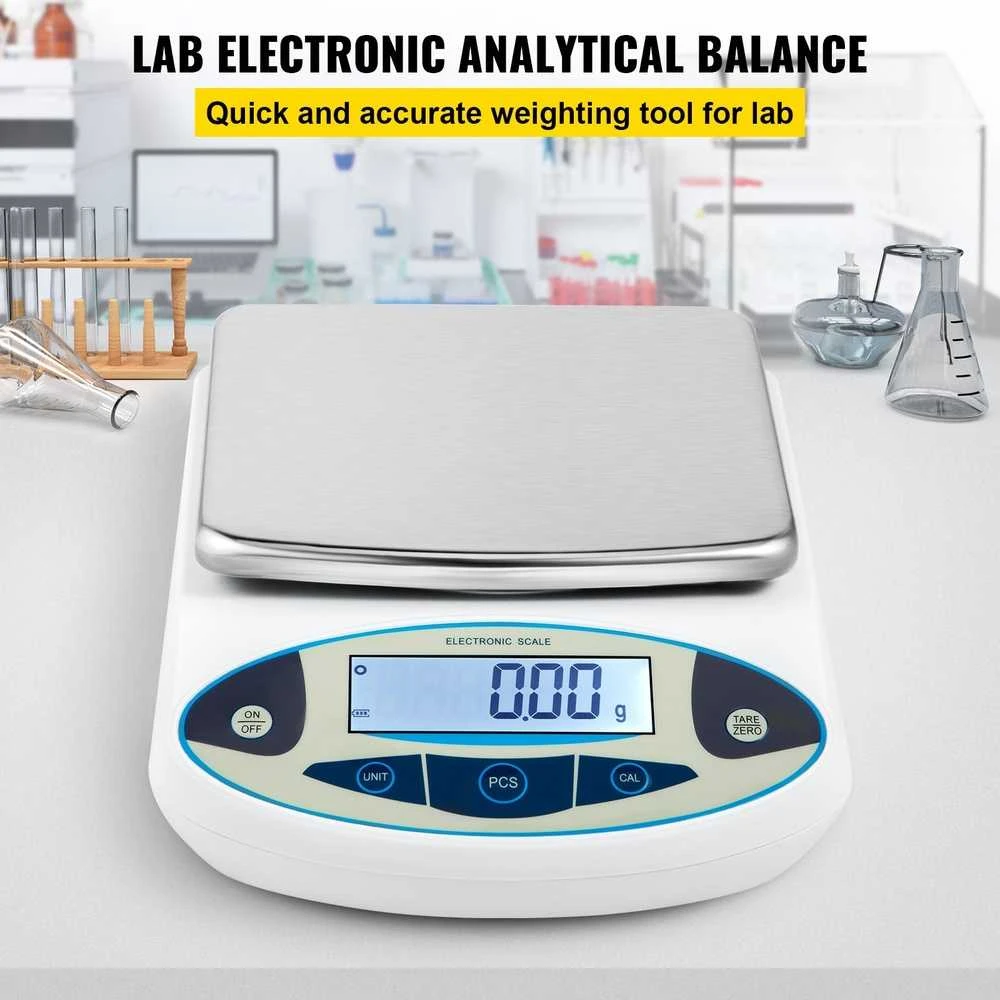 Virtuvinės svarstyklės Analitinės svarstyklės, 5000g, 0,01g, Laboratorinės svarstyklės, Skaitmeninės svarstyklės