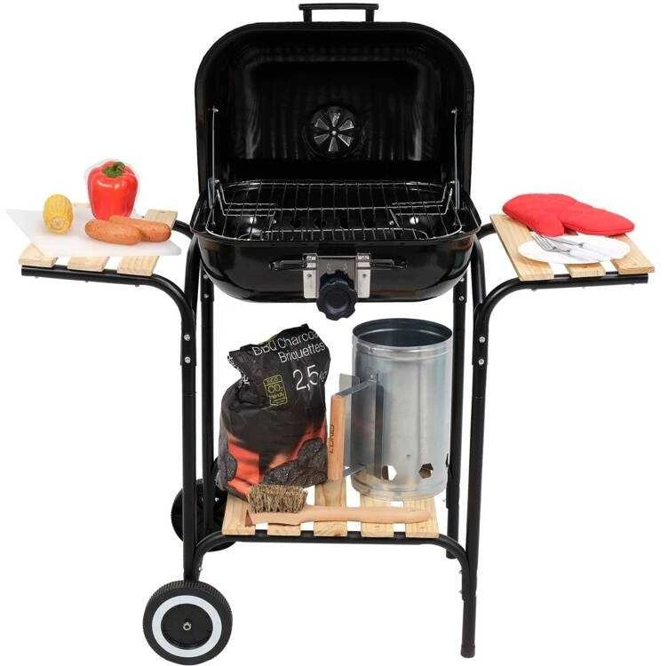 Lund Anglies grilis su dangčiu, grotelių reguliavimu, BBQ nešiojamas