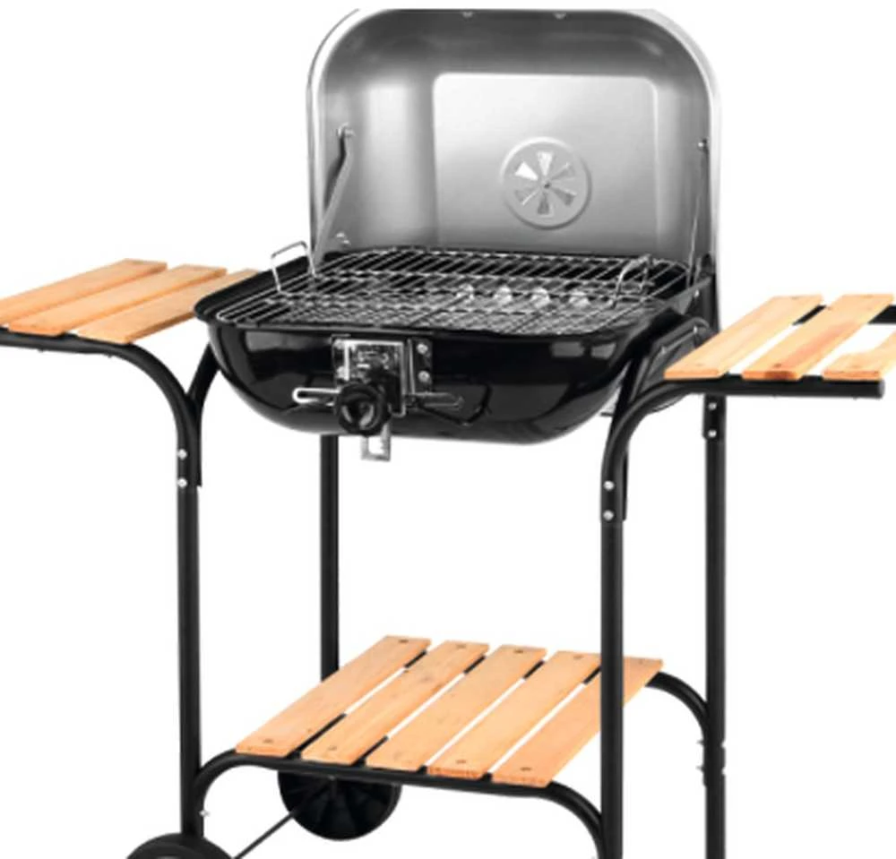 Lund Anglies grilis su dangčiu, grotelių reguliavimu, BBQ nešiojamas