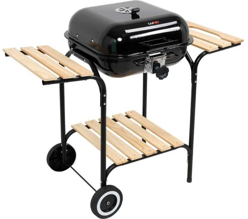 Lund Anglies grilis su dangčiu, grotelių reguliavimu, BBQ nešiojamas