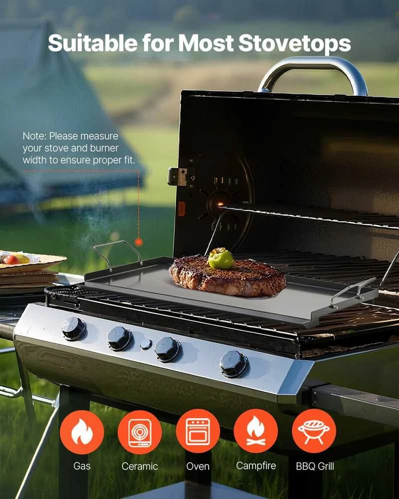 Anglinio Plieno Keptuvė, Universali Plokščia Viršutinė Plokštė Kepsninei, Nešiojami Šeimos Indai, Kempingo Keptuvė, Teppanyaki Grilis, Stačiakampė Keptuvė