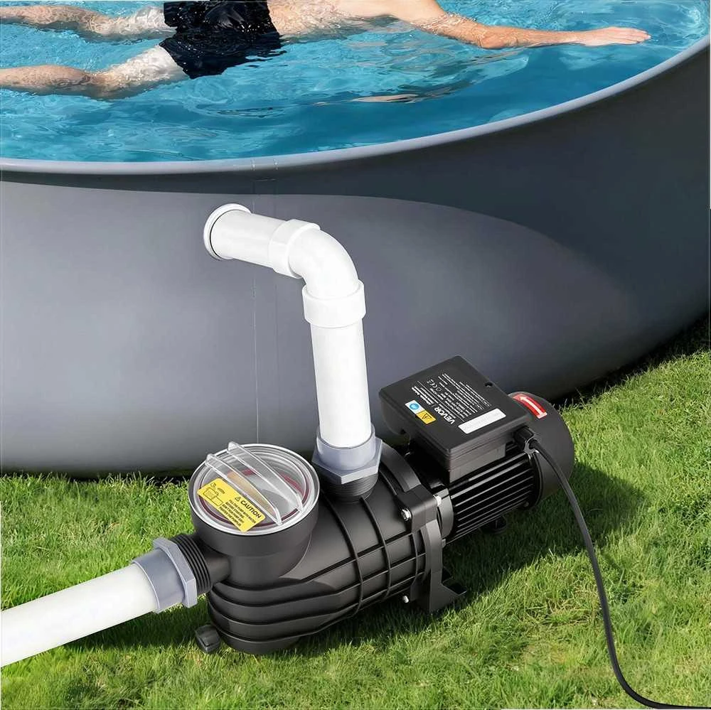 Antžeminio baseino siurblys, 180W vieno greičio, 10 800 l/val. maksimalus srautas, 8 m kėlimo aukštis, antžeminiams baseinams ir SPA, vandens cirkuliacinis siurblys, baseino filtras