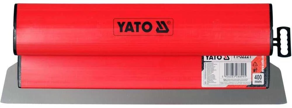 Apdailos peilis, PVC su keičiama metaline geležte gipsiniam tinkui, 400 mm glaistymo mentelė
