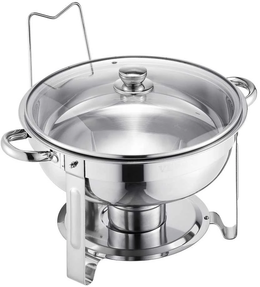 VEVOR apvalus chafing dish 4,7 l dubenėlis, 2 vnt.