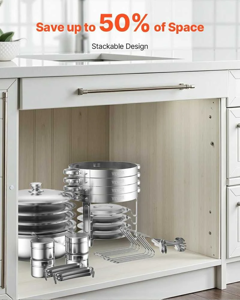 VEVOR apvalus chafing dish 4,7 l dubenėlis, 2 vnt.