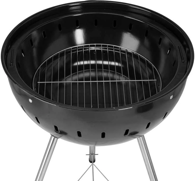 Apvalus anglies grilis, lauko gaminimui, didelis kepimo paviršius, nešiojamas sodo grilis, juodas BBQ