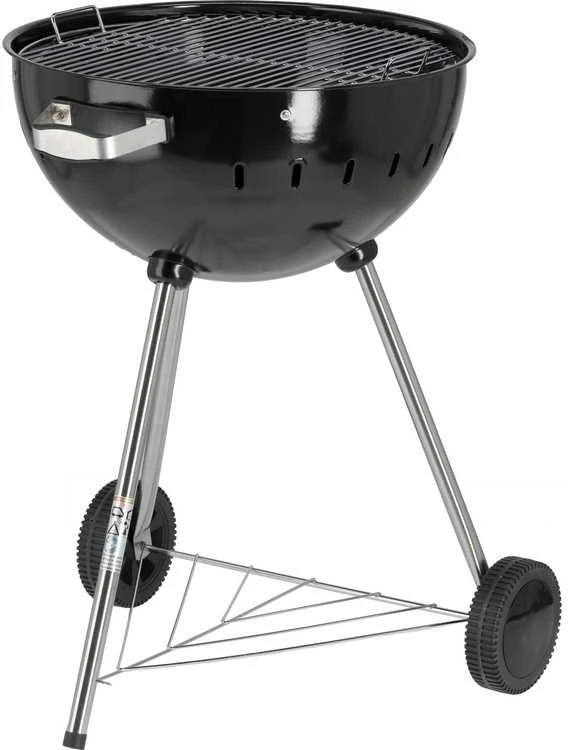 Toya Sa Poland Apvalus anglies grilis, lauko gaminimui, didelis kepimo paviršius, nešiojamas sodo grilis, juodas BBQ