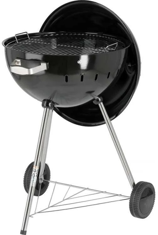 Apvalus anglies grilis, lauko gaminimui, didelis kepimo paviršius, nešiojamas sodo grilis, juodas BBQ