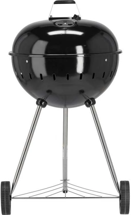 Toya Sa Poland Apvalus anglies grilis, lauko gaminimui, didelis kepimo paviršius, nešiojamas sodo grilis, juodas BBQ