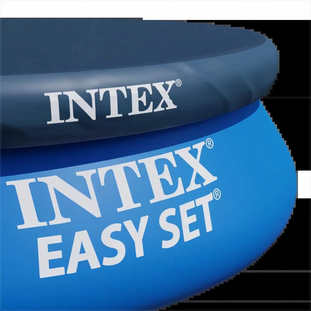 Intex Apvalus antžeminis baseinas, 366 x 76 cm, su uždangalu, šeimos naudojimui, lengvas surinkimas, patvari PVC konstrukcija, vasaros sodo baseinas