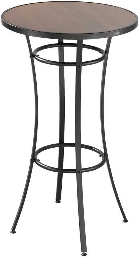 Apvalus baro stalas 60 cm, bistro stalas, terasos valgomasis stalas, aukštas baro stalas, stalas mažoms erdvėms