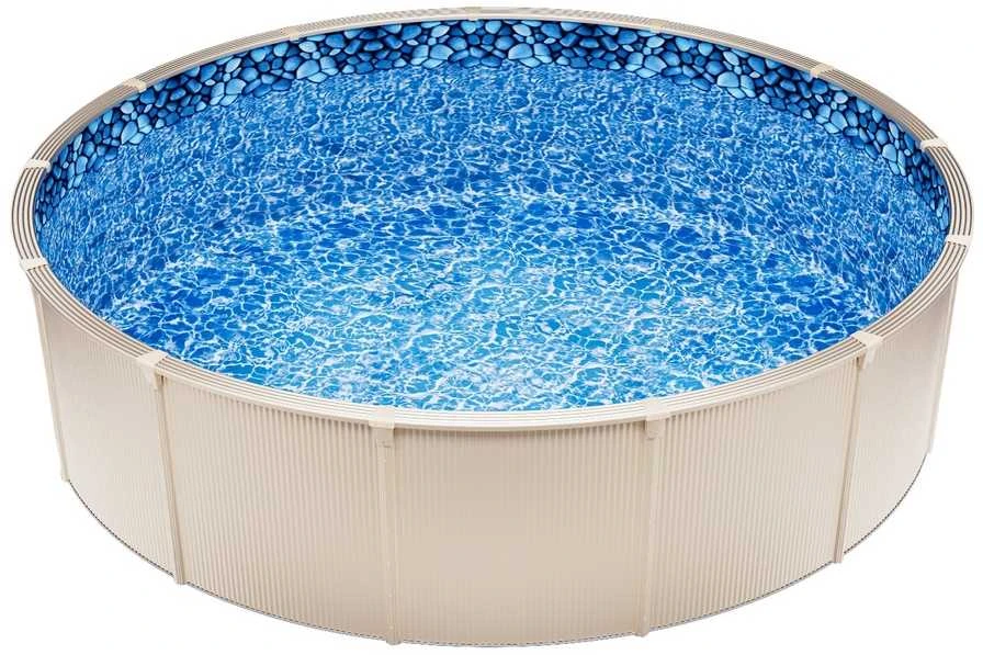 Apvalus baseino įdėklas 24 pėdų antžeminiam baseinui, 52 colių sienelės aukštis, atsparus plyšimui, universalus, PVC, pakeitimui