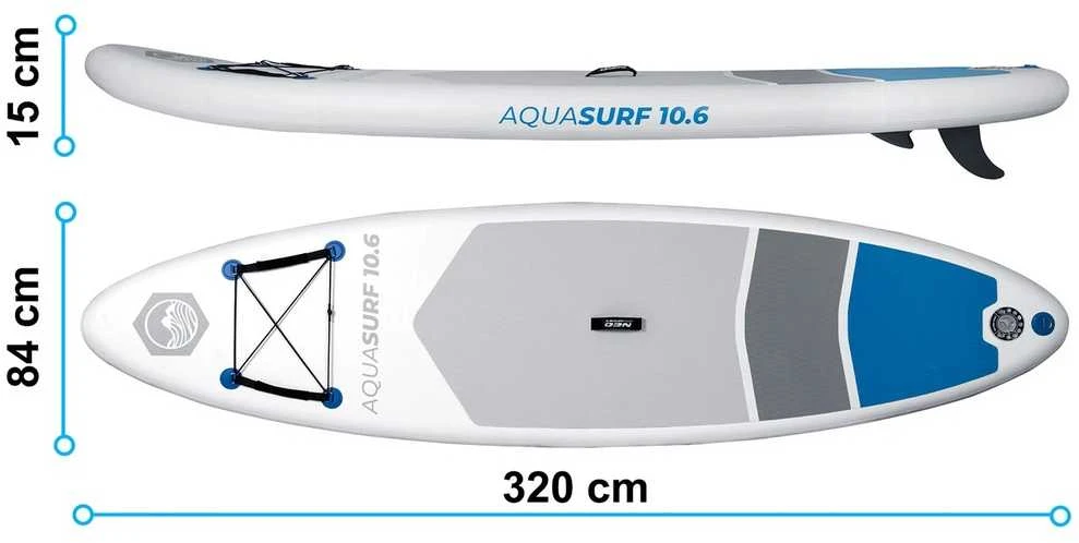 „Aquasurf“ SUP lenta, 320 x 84 x 15 cm, pripučiama irklentė, vandens sporto lenta, irklentė