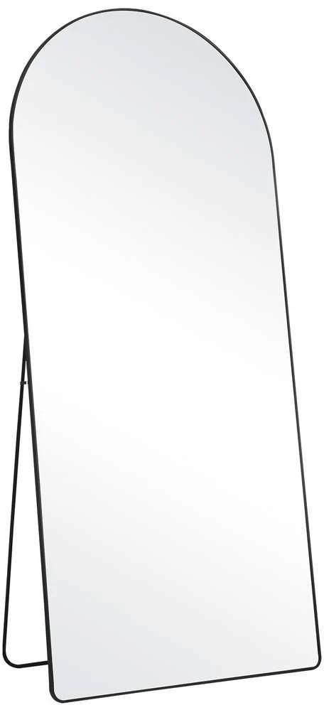Arkinis viso ilgio veidrodis, 180cm x 81cm, pastatomas arba pakabinamas, sprogimui atsparus stiklas, aliuminio rėmas, didelis arkinis veidrodis miegamajam