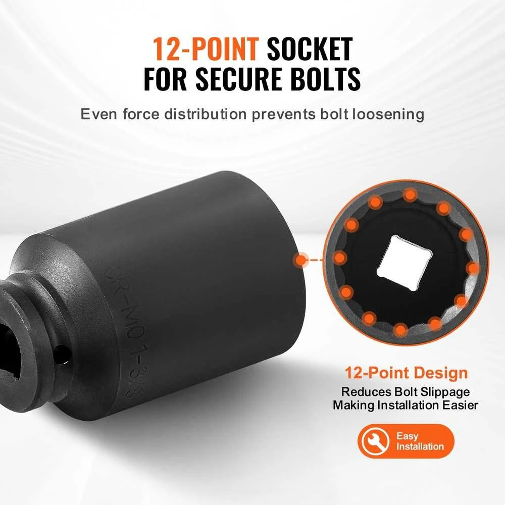 VEVOR Ašies stebulės galvučių rinkinys 1/2" 8 vnt