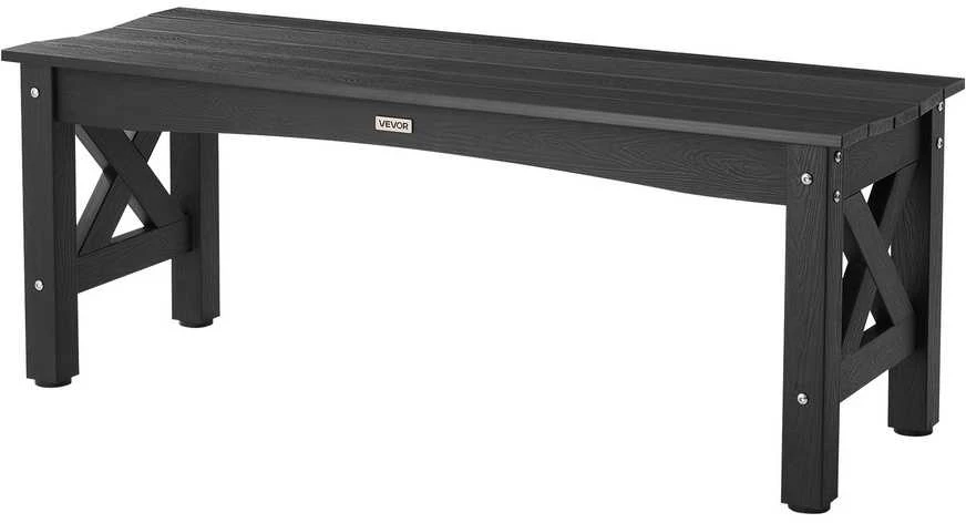 VEVOR Lauko suoliukas 113 cm, plastikinis, 272 kg, juodas