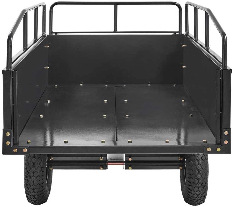ATV priekaba savivartė, 750 lbs / 340 kg, 0.42 m³, nuimamais bortais, sodo, traktoriaus